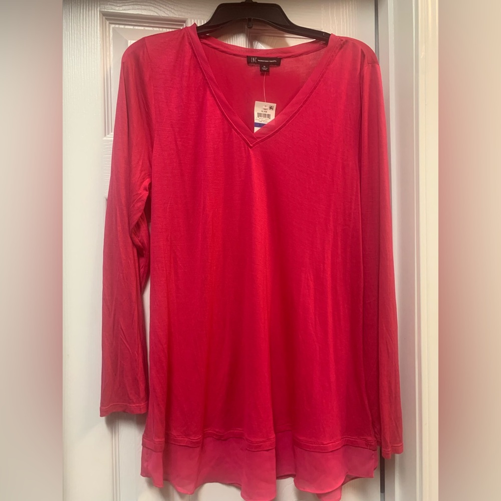 INC. International Concepts GLAM Color: Pink Peacock Size XL. NWT
